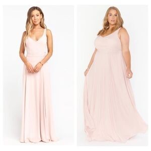 SMYM Jenn Dusty Blush Crisp Pink Maxi dress PP16